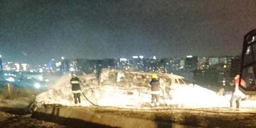 Atatürk Havalimanı’nda özel jet pistten çıktı: 4 yaralı