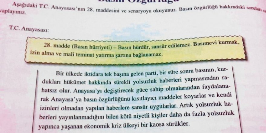 Ders kitaplarında FETÖ parmağı