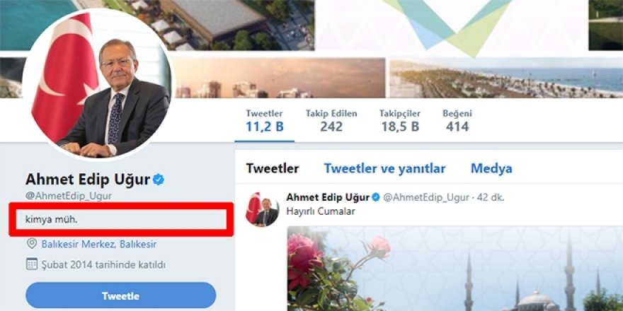 Profilinden 'belediye başkanı' ifadesini sildi