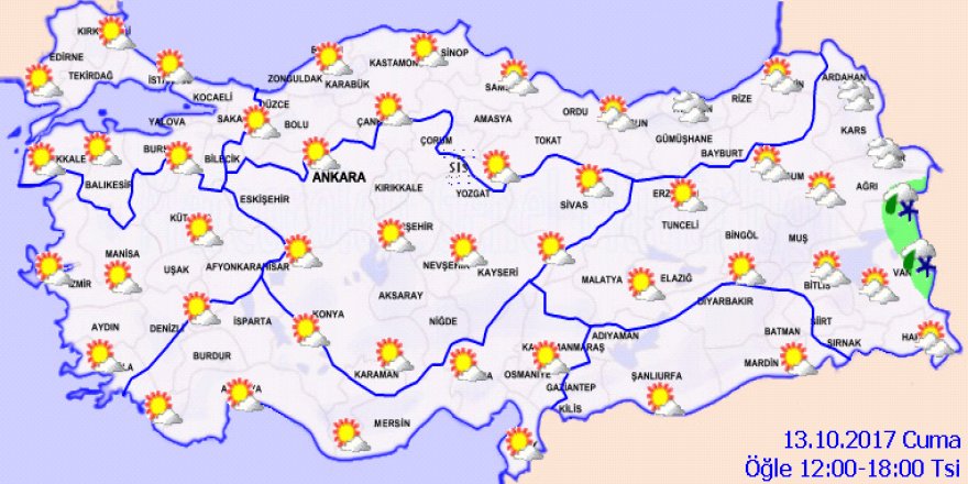 Bugün hava nasıl olacak? Hava durumu 13 Ekim 2017 Cuma