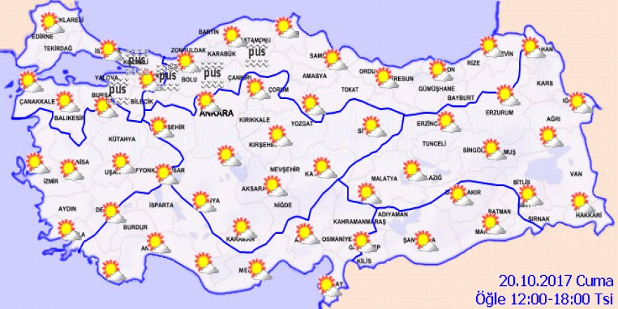 Hava durumu 20 Ekim 2017 Cuma Hava nasıl olacak?