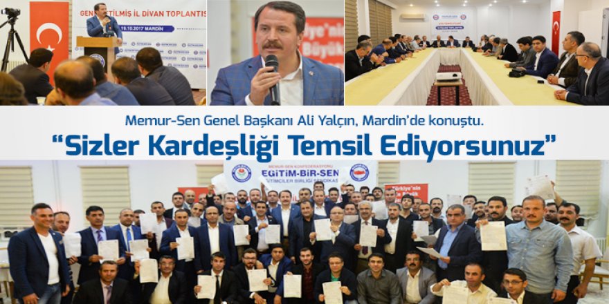 Yalçın: Sizler Kardeşliği Temsil Ediyorsunuz