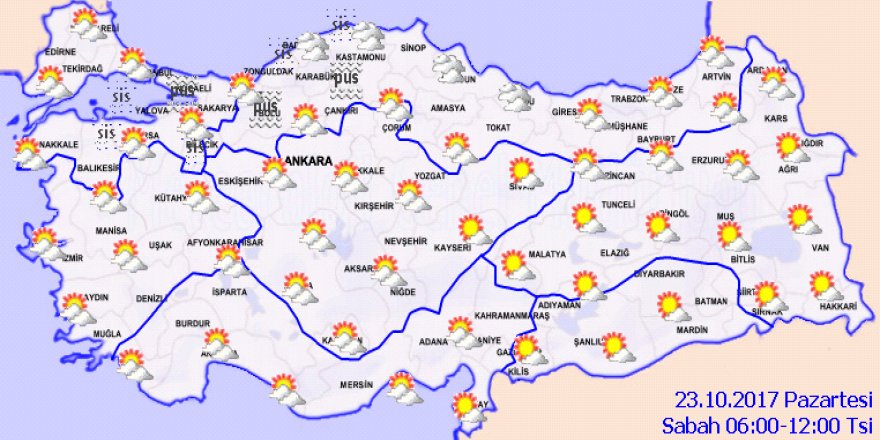 Meteoroloji'den sağanak yağış uyarısı! 23 Ekim Pazartesi hava durumu