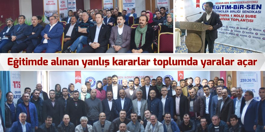 Eğitimde alınan yanlış kararlar toplumda yaralar açar