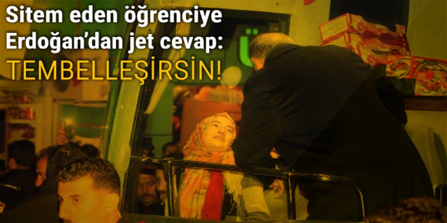 Erdoğan'dan 8. Sınıf Öğrencisine TEOG Cevabı: Böylece tembellik başlar