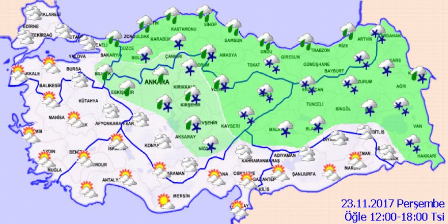 Meteoroloji'den zirai don uyarısı!Hava durumu 23 Kasım 2017 Perşembe