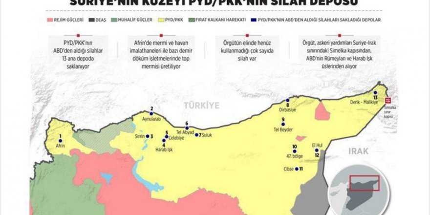 Suriye’nin kuzeyi PYD/PKK’nın silah deposu