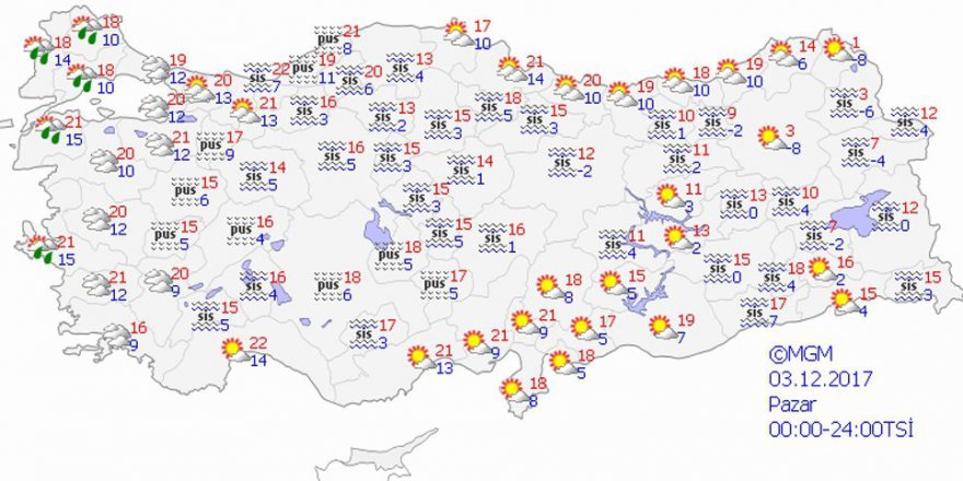 Hava Durumu - Bugün (3 Aralık) Hava Nasıl Olacak?