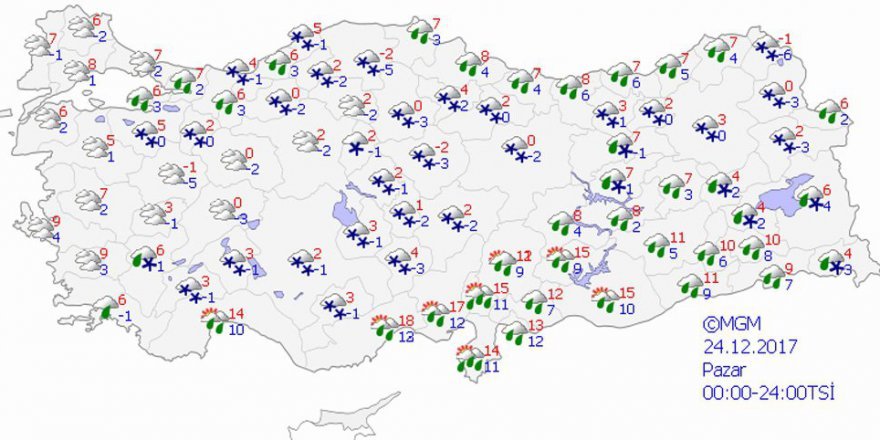 Kar Gidiyor mu? İşte Yurtta hava durumu