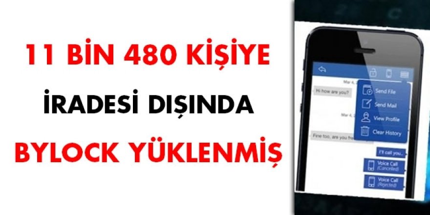 '11 bin 480 kişiye iradesi dışında Bylock yüklenmiş'