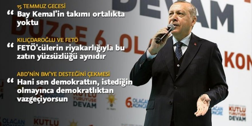 Cumhurbaşkanı Erdoğan: 15 Temmuz gecesi Bay Kemal'in takımı ortalıkta yoktu