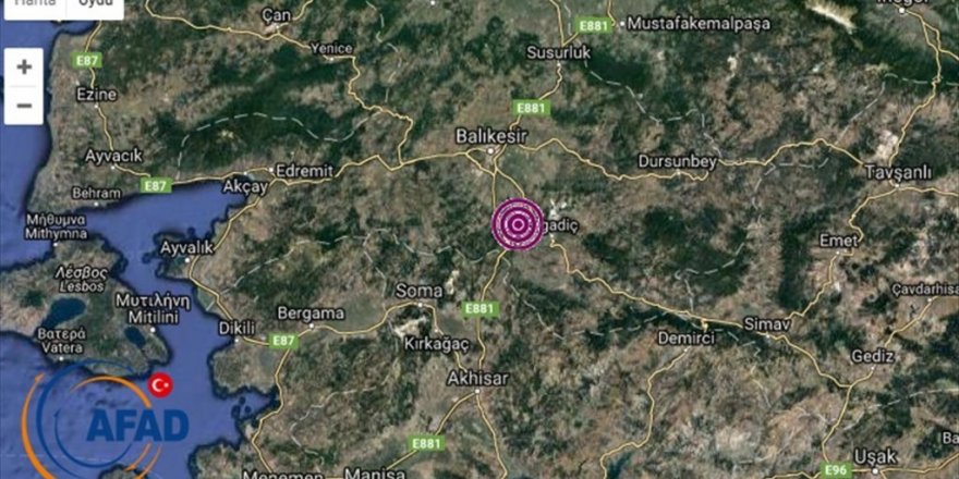 Balıkesir'de 4 büyüklüğünde deprem