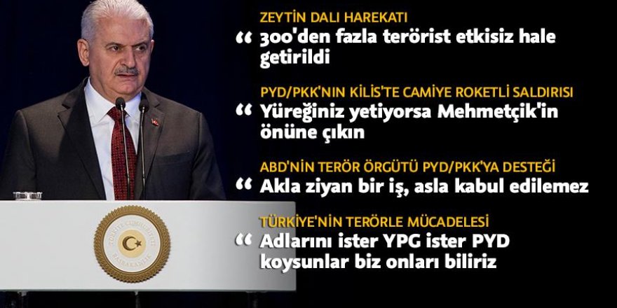 Başbakan Yıldırım: Harekatta 300'den fazla terörist etkisiz hale getirildi