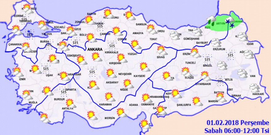 1 Şubat 2018 yurtta hava durumu | Bugün hava nasıl olacak?