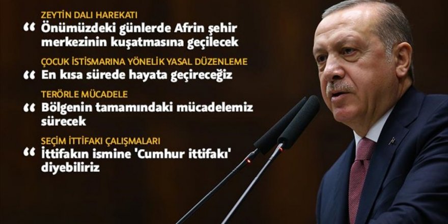 Cumhurbaşkanı Erdoğan: Afrin şehir merkezinin kuşatmasına geçilecek