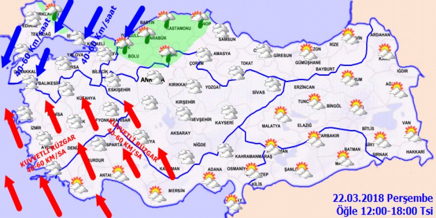 Kar geliyor! 22 Mart Perşembe yurtta hava durumu
