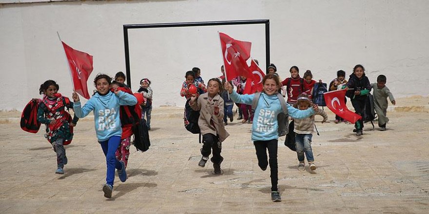 Afrin terörden arındırıldı çocuklar okulla buluştu