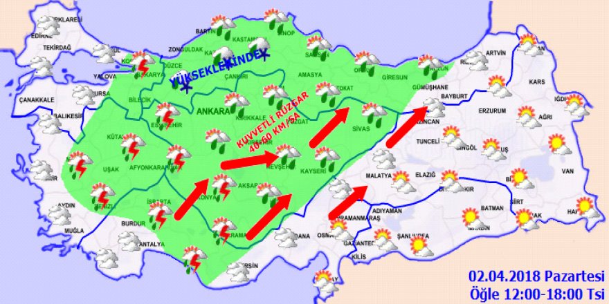 Meteoroloji'den sağanak yağış uyarısı! 2 Nisan 2018 yurtta hava durumu