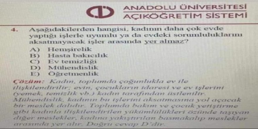 Üniversiteden tartışmalı soruyla ilgili açıklama!