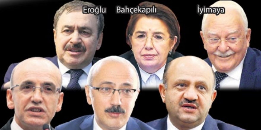 Dördü bakan 22 isim üç dönem potasında