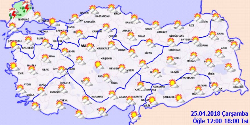Bu illerde yaşayanlar dikkat! Yağış geliyor... 25 Nisan Çarşamba yurtta hava durumu