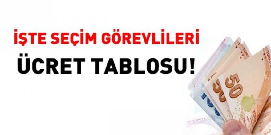 İşte seçim görevlileri ücret tablosu!