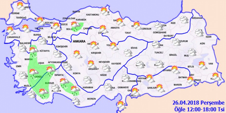 26 Nisan Perşembe yurtta hava nasıl olacak?