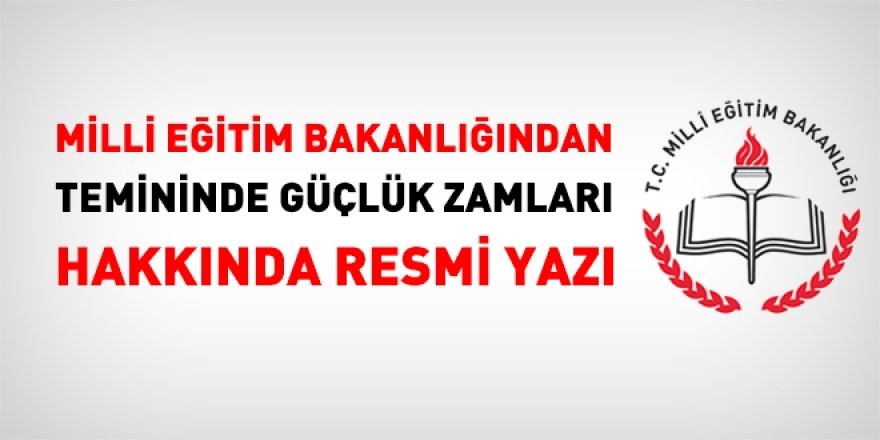 MEB'den Temininde güçlük yazısı