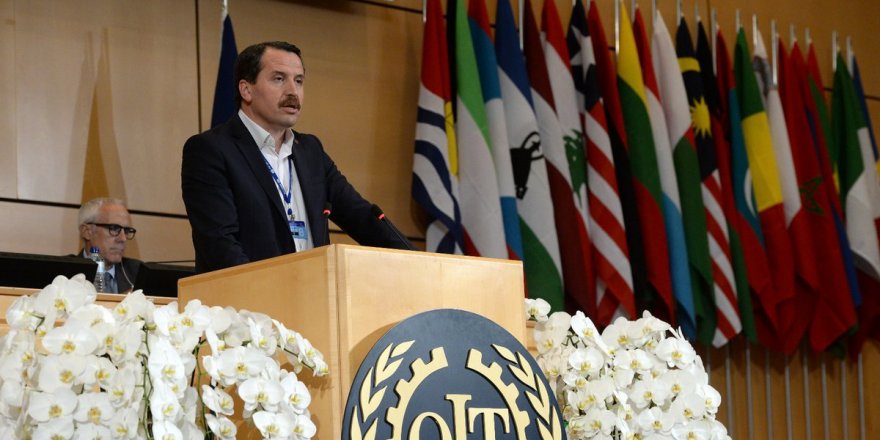 Ali Yalçın ILO'da Konuştu: Grev ve Siyaset Yasağı Tarihe Karışmalı