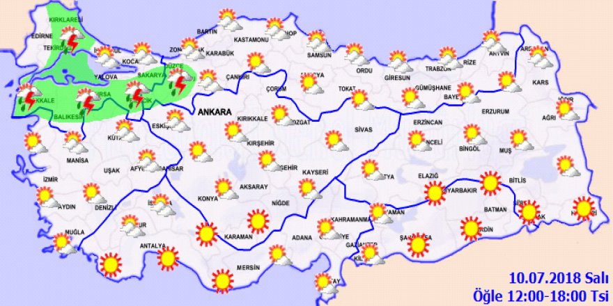 Bugün hava nasıl olacak? 10 temmuz hava durumu... İstanbul'da yağmur var mı?