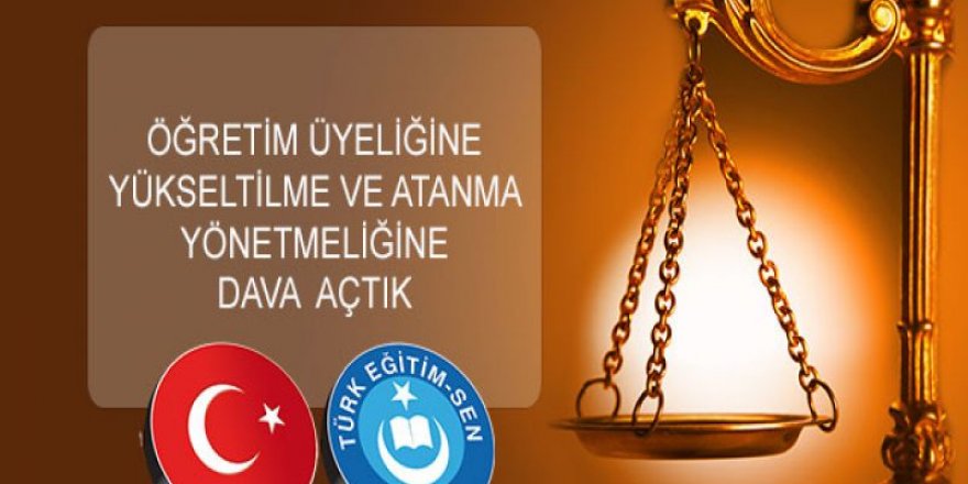 Öğretim Üyeliğine Yükseltilme ve Atanma Yönetmeliği'ne Dava