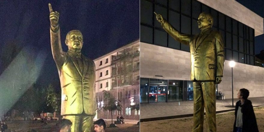 Almanya'da bir garip Erdoğan heykeli