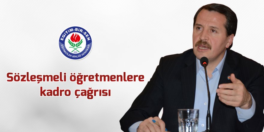 Ali Yalçın'dan Sözleşmeli öğretmenlere kadro çağrısı