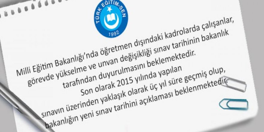 MEB, Görevde Yükselme Sınav Tarihini Açıklamalıdır