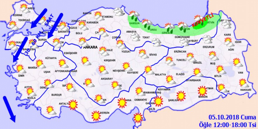 Meteorolojiden bazı illerimize kuvvetli yağış uyarısı