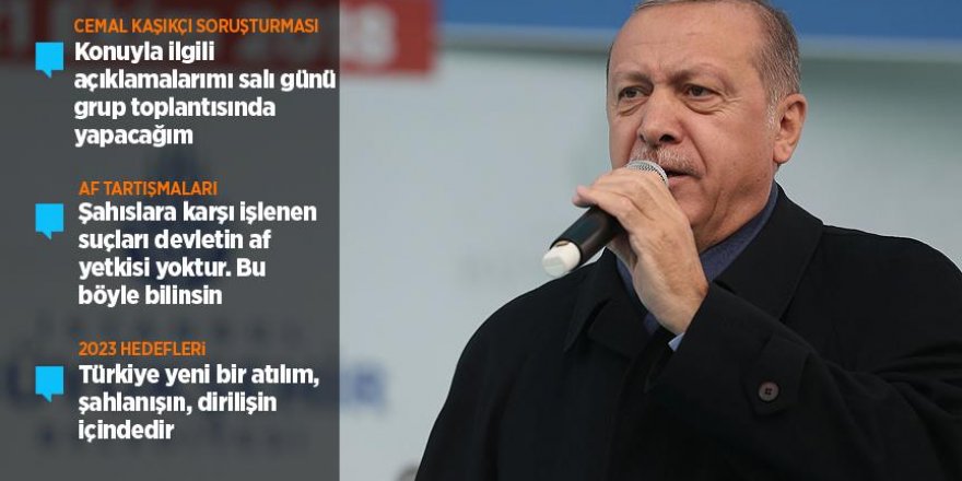 Cumhurbaşkanı Erdoğan'dan Kaşıkçı ve Af Açıklaması