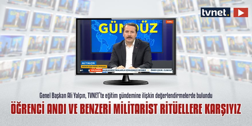 Ali Yalçın: Öğrenci Andı ve benzeri militarist ritüellere karşıyız