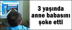 3 yaşında anne babasını şoke etti
