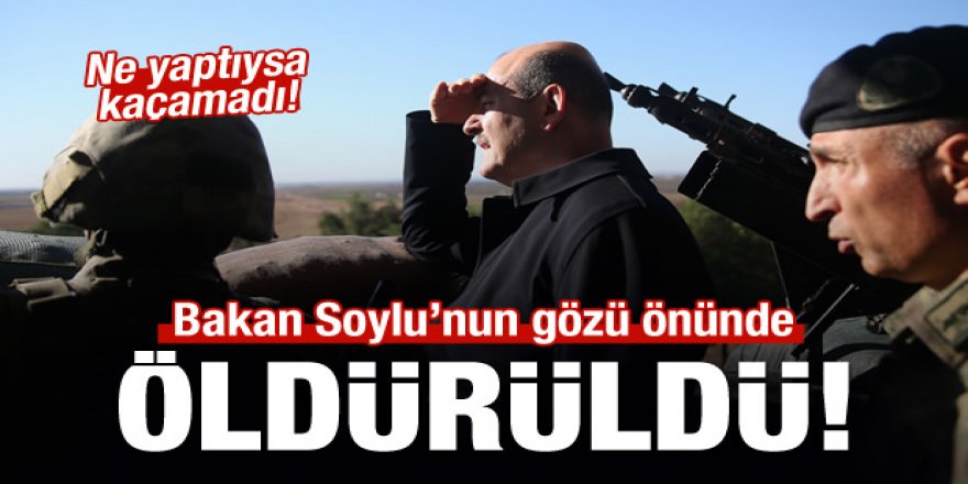 Bakan Soylu'nun gözü önünde bir terörist öldürüldü!