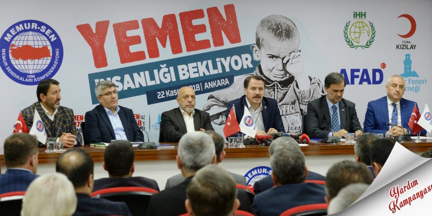 Memur-Sen ve Hak-İş'ten Yemen için yardım kampanyası