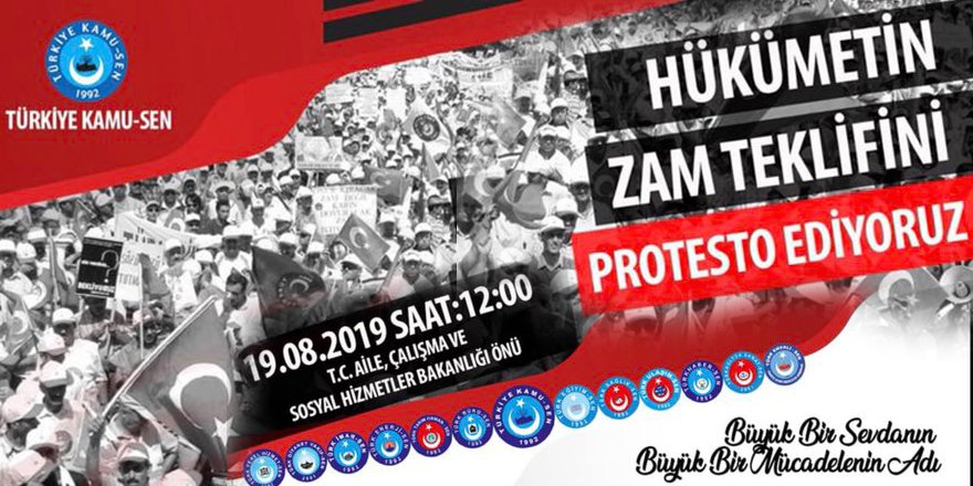 Türkiye Kamu-Sen Meydanlara İniyor! Zam Teklifini Protesto!