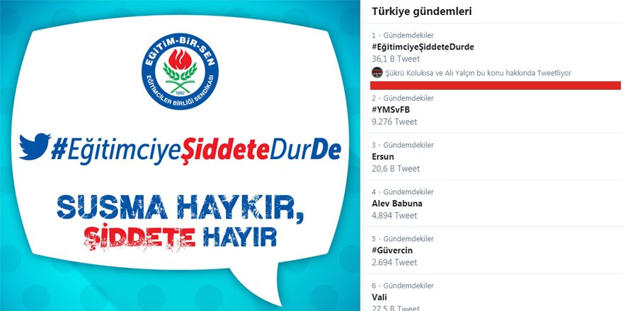 #EğitimciyeŞiddeteDURde Türkiye Gündemine Oturdu!