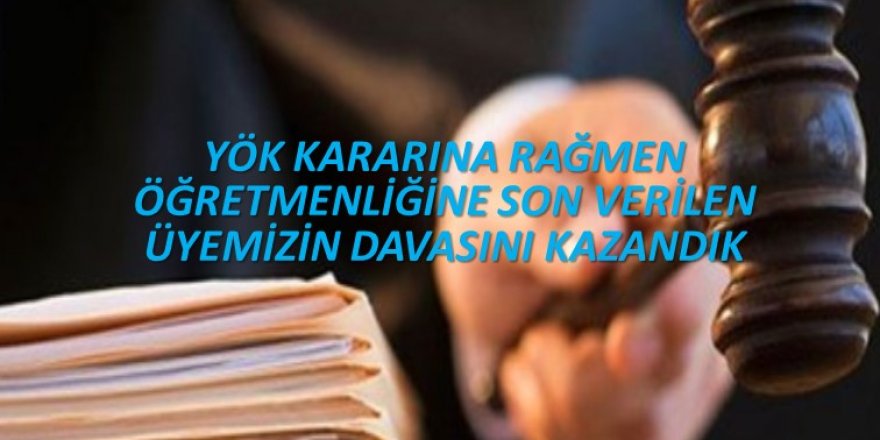 MEB'in görevine son verdiği öğretmen davayı kazandı