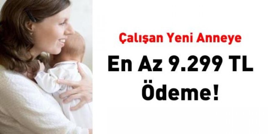 Çalışan yeni annelere müjde! Kim ne kadar alır?