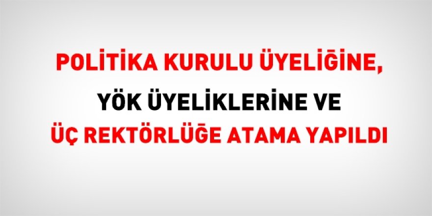 29 Şubat 2020 tarihli atama kararı yayımlandı