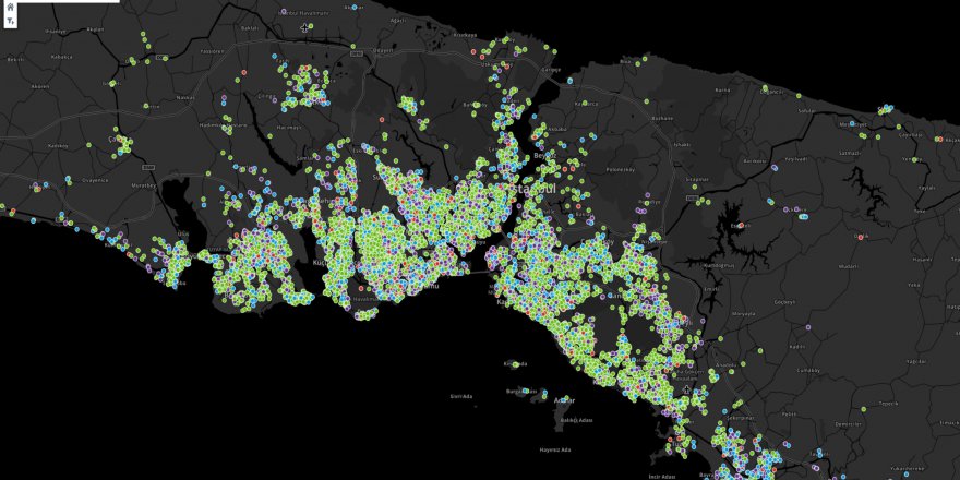 İstanbul koronavirüs vaka dağılımı haritası - İstanbul ilçe ilçe corona virüs vaka haritası