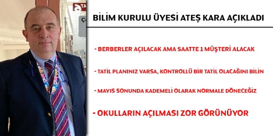 'Mayıs sonu itibariyle kadameli olarak normalleşeceğiz'