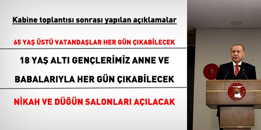 65 yaş ve 18 yaş kısıtlamaları kaldırıldı! Düğün salonları, lokantalar...