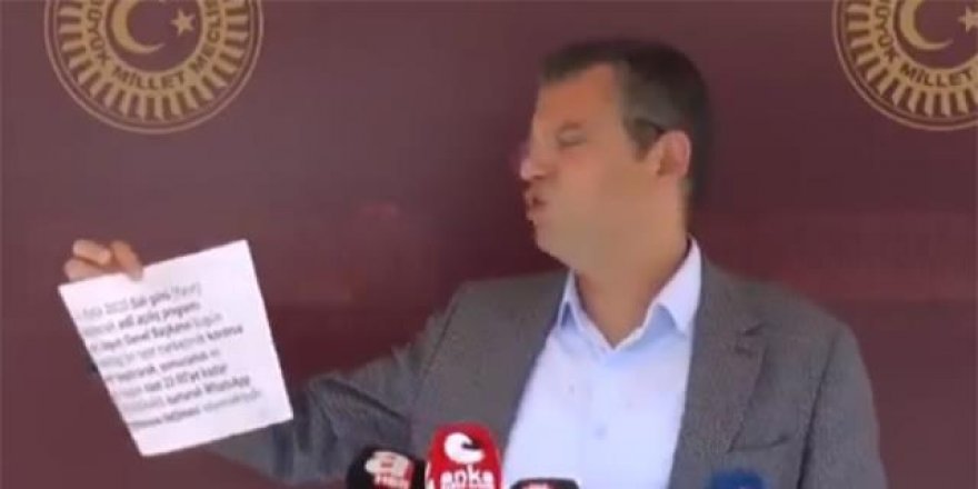 Özgür Özel, korona testine karşı çıktı, resmi yazıyı yırttı