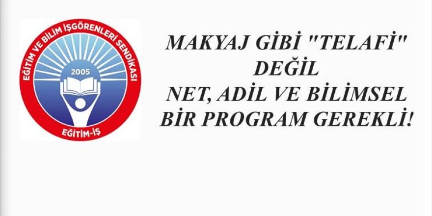 MEB'e Makyaj Gibi "Telafi Eğitimi" Eleştiri